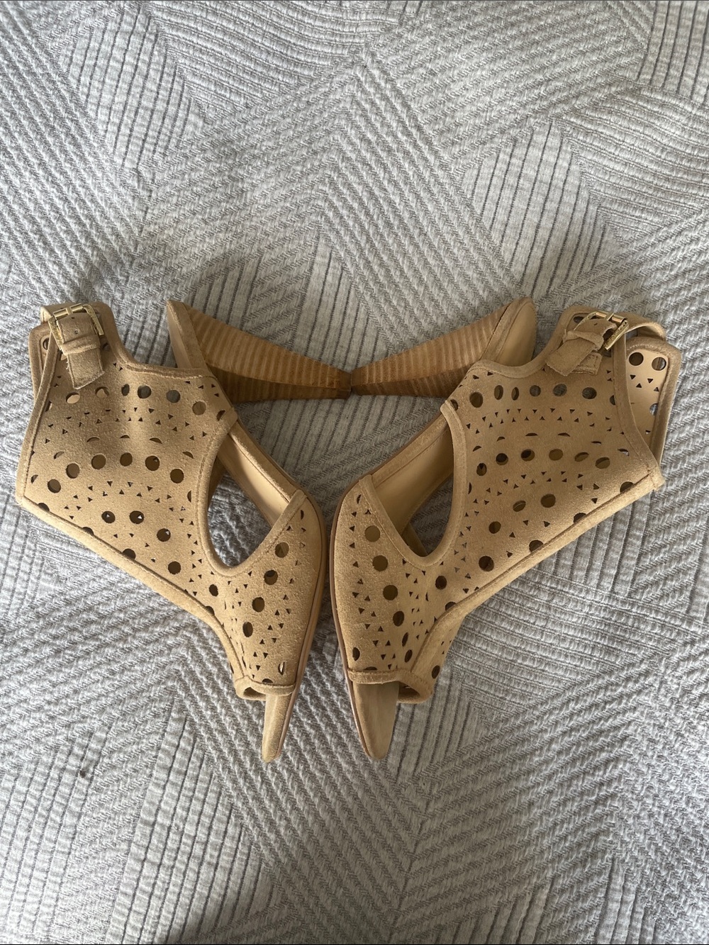 Leather cut out boot